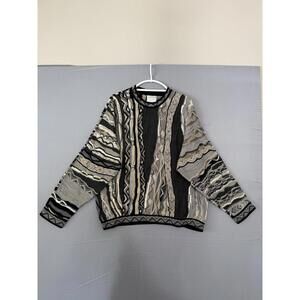 Vintage 90s Coogi 3D Knit Pullover Sweater Mens Large 1990s VTG Long Sleeve EUC